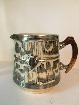 Antique Ceramic Milk Pitcher,  Silver Shield,  Arthur Wood,  English China