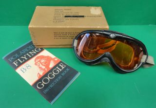 Polaroid Usaaf Type B - 8 Flying Goggles W/box