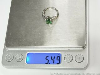2.  89ct Gem Quality Tsavorite Garnet Diamond Platinum Ring Art Deco Pear Shape 11