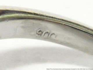 2.  89ct Gem Quality Tsavorite Garnet Diamond Platinum Ring Art Deco Pear Shape 7
