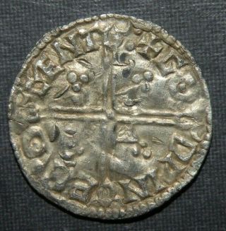 Medieval Silver Coin Anglo - Saxon 978 - 1016AD Cross Ancient Antique Aetheired II V 2