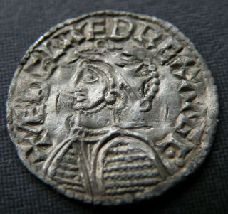 Medieval Silver Coin Anglo - Saxon 978 - 1016AD Cross Ancient Antique Aetheired II V 3