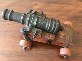 Antique And Rare Miniature Cannon 18th Century Spanish Navy,
