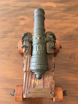 Antique and rare miniature cannon 18TH century Spanish Navy, 3