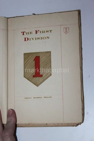 1920 WW1 The First Division by Henry Russell Miller WWI Battle of Cantigny Book 4