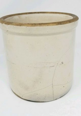 Antique Louisville Pottery Indian Head Stoneware Crock 7