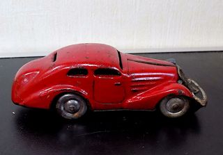 Vintage Tinplate Clockwork Schuco Non - Fall Saloon Car,  Made In France,  70s/80s?