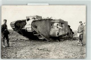 53052111 - German Wwi Destroyed Tank Rppc Wk I
