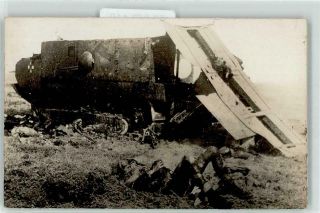53052110 - German Wwi Destroyed Tank Dead Soldier In Front Wk I