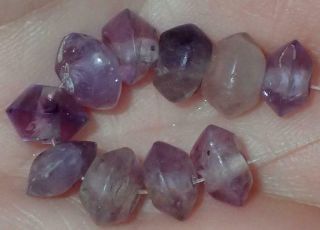10 Ancient Roman Amethyst Beads,  7 - 8mm,  1800,  Years Old,  S519