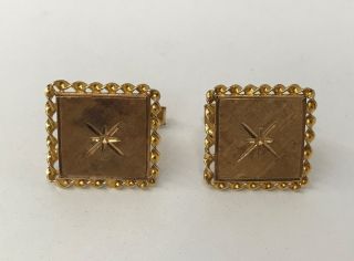 Vintage 18k Gold Cuff Links Weighs 14.  0 Grams