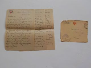 Boxing Wwi Letter 1919 Leo Patterson Negro Lightweight Champion Of Aef Vtg Ww1