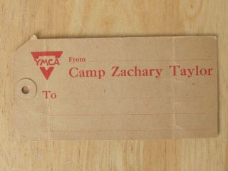 Ww 1 Us Army Training Base Camp Zachary Taylor Ky Ymca Luggage Tag