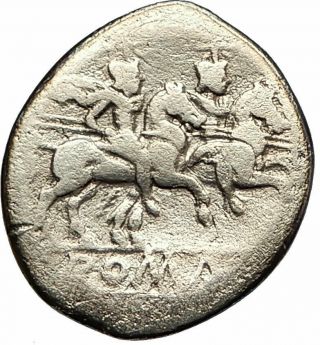 Roman Republic 211bc Anonymous Dioscuri Gemini Horse Ancient Silver Coin I76703