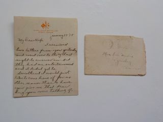 Wwi Letter 1918 Deaths Venereal Diseases 5th Division War Greeley Kansas Ww1