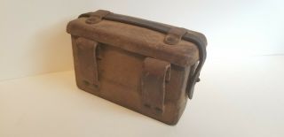 Authentic Japanese Army Ww2 Type 30 Arisaka Leather Ammo Pouch Vintage Rare