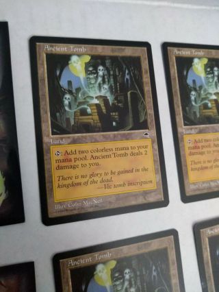 MTG ANCIENT TOMB PLAYSET Magic the Gathering Tempest edition SleeveS L@@K 3