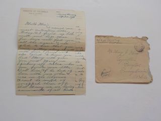 Wwi Letter 1919 Argonne Front France Treves Germany Loysville Pennsylvania Ww1