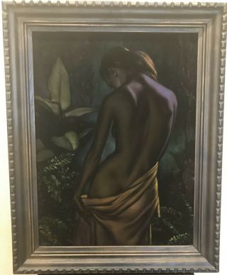 Ralph Burkee Tyree Named " Back " - - Velvet Painting - 1968