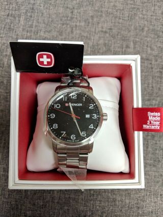Wenger Swiss Made Large Face Watch Stainless Steel