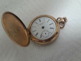 Old Pocket Watch York Standard Engraved Hunter Case Usa