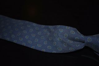Nwt $225 Dunhill Hand Made England Blue Paisley Ancient Madder Silk Tie Rare A1p