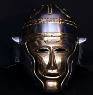 Ancient Medieval Roman Helmet With Face Mask/ Roman Gallic/centurian Helmet Ii