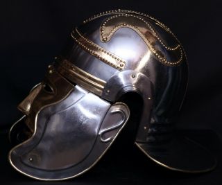 Ancient Medieval Roman Helmet With Face Mask/ Roman Gallic/Centurian Helmet II 5