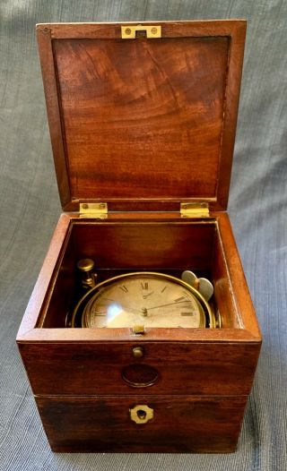 RARE 1839 Arnold & Dent Marine Nautical Ship Chronometer Clock 19th Century 4