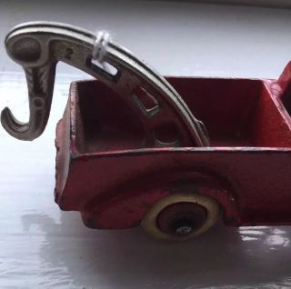 Hubley Cast Iron Toy Wrecker Truck with Wood Wheels 1930 - 1940 2234 4
