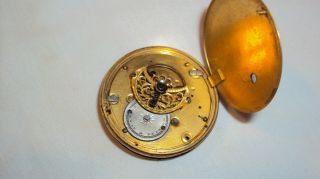 Antique Verge Fusee Pocket Watch Movement Parts Repair