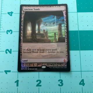 Mtg Ancient Tomb Zendikar Expedition/masterpiece Full Art Foil - Lightly Played