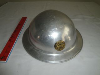 Wwi Us Army Doughboy Brodie Aluminum Parade Helmet & Liner,  Model 1917,  Vintage