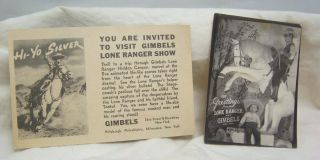1939 Lone Ranger Show Gimbels Department Store York Worlds Fair Photo & Card