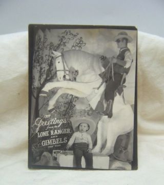 1939 Lone Ranger Show Gimbels Department Store York Worlds Fair Photo & Card 3