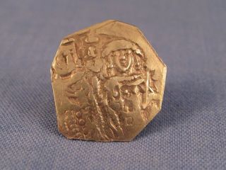 ANCIENT BYZANTINE COIN AD 1341 - 1347 JOHN V ANNE OF SAVOY HYPERPYRON GOLD 6