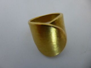 Georg Jensen 18k Satin - Finished Hand Crafted Solid Gold Ring – Rare Design 948
