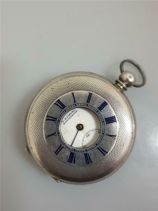 Gent Solid Silver Full Hunter Pocket Watch Birm 1900 H.  Samuel Manchester