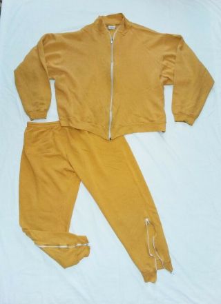 Vintage Us Army Pt Uniform Banana Suit Yellow Sweat Suit Military