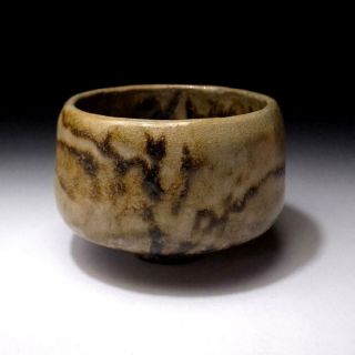 ZJ7: Vintage Japanese Pottery Tea Bowl,  Raku ware,  Artistic glaze 2