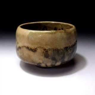 ZJ7: Vintage Japanese Pottery Tea Bowl,  Raku ware,  Artistic glaze 4