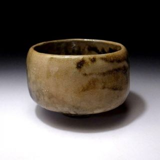 ZJ7: Vintage Japanese Pottery Tea Bowl,  Raku ware,  Artistic glaze 5