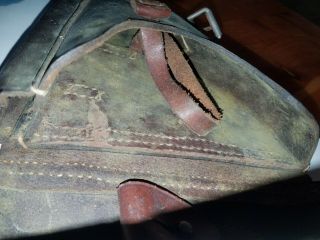 Vintage Dark Brown German Holster With Markings 4