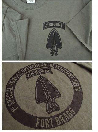 Delta Force Airborne (1st Sfod - D) Fort Bragg Silk - Screened T - Shirt Medium Ultra