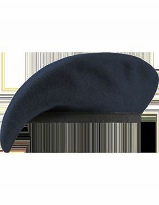 Beret (bt - S04/10) Navy With Nylon Pre Shaped Size 7 5/8 " (unlined)