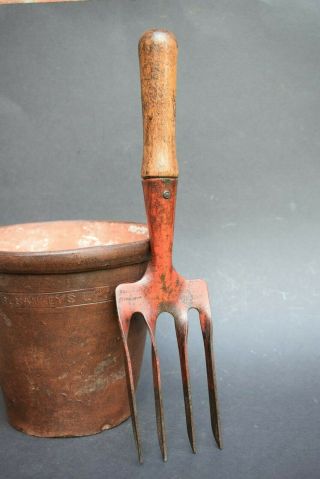 Vintage Garden Tools: English Made Garden Hand Fork Old Gardening Tools