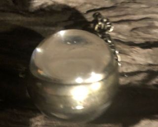 Antique Old Swiss Skeleton Glass Ball Sphere Pocket Watch 5