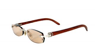 Cartier Wood Sunglasses Rimless Vintage C Décor