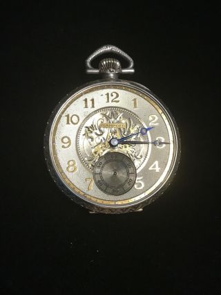 Vintage 16s Art Deco Hampden Pocket Watch 14k Gold Filled