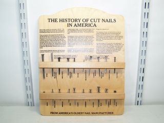 The History Of Cut Nails Birch Display Board